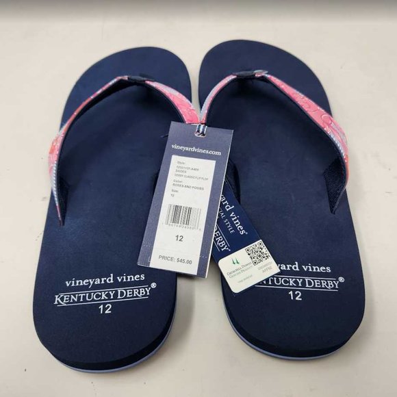 Men\'s 9 10 11 12 Vineyard Vines Kentucky Derby roses & posies flip flops sandals main image 8